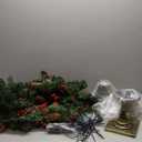 2 Pack 4 Ft Artificial Christmas Tree in Pot with 8 Mode 60 Dual Color Change Lights,Timer,Battery Operated,140 Branches Tips 15 Pinecone 15 Berries,Entrance Xmas Tree Decor for Outdoor Indoor Porch