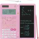 Scientific Calculators for College Students, IPepul Pink Desktop Math Solar Calculator with Notepad,991EX Type-C Rechargeable 552 Functions, School Supplies for Middle High School and Students(Pink)