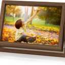 Mixoo 4x6 Picture Frame Rotating Photo Frame, Wooden Picture Frames 4x6 Horizontal Double sided Rustic Floating Frame for Desk Tabletop Family Office Wedding