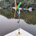 DIY Small Wind Turbine Generator Kit and Light Strip for Backyard Decoration Free Energy Generator Garden Decor 18 Inches Diameter