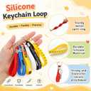 Unittype 48 Pcs Silicone Keychain Set School Keychain Classroom Gift