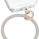 Case-Mate Phone Charm Bangle Bracelet - Detachable Wristlet Keychain for Women - Hands-Free iPhone Wrist Strap with Tether Tab - Key Ring Bracelet for Galaxy, Pixel and Phone Cases - Nude