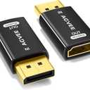 AGVEE 2 Pack Display Port to HDMI 4K@60HZ Adapter, Alloy Shell DP Displayport PC to HDMI Display Coulper Converter, Backward Compatibile with 4K@30HZ 1080P@120HZ Full HDTV, Uni-Directional, Black