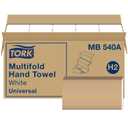 Tork Multifold Hand Towel White H2, Universal, 100% Recycled Fibers, 16 x 250 Towels, MB540A, 250 Count