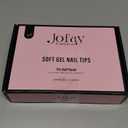 French Tip Press On Nails Kit, Jofay Fashion x Coat Gel Nail Tips Kit, 288Pcs Brown Medium Almond Spring Fake Nail Tips Pre-Base Coat & Pre-French Nails, Acrylic Nails Glue On Nails for Nail Art DIY