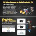 Partsam 2PCS Rectangle H6054 LED Headlights 5x7 7x6 Headlamp Hi/Low Sealed Beam H4 9003 Plug 6054 H5054 Compatible with S10 Blazer Express Van/Wrangler YJ XJ Cherokee Truck Van