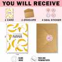2 x Best Nana in the World Funny Mothers Day Card for Mom - Hilarious Birthday Card for Mom Happy Mother's Day Card for Mum Heartfelt Gifts for Mother, Stepmom, or Grandma from Daughter or Son M224