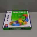 Electric Train Set, Flexible Track Fusion Train Set, DIY Race Car Track Building Kits with Train and Traffic Signs, for 4-10 Year Old Boys Girls Christmas Birthday Party Gifts (51pcs)