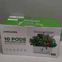 Ahopegarden Indoor Garden Hydroponics Growing System: 10 Pods Plant Germination Kit Aeroponic Herb Vegetable Growth Lamp Countertop with LED Grow Light - Hydrophonic Planter Grower Harvest Lettuce