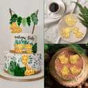 Animal Cookie Cutters With Plunger Stamps Set,8 Piece 3D Animal Embossing Cutters For Biscuit Fondant Cheese Baking Molds