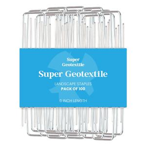 Landscape Staples - Heavy Duty 11 Gauge Galvanized U-Shaped Sod Pins for Weed Barrier and Landscaping Fabric Stakes - 1" x 6" (100 pcs)