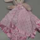 Pro Goleem Loveys for Babies Bunny Security Blanket Baby Girl Gifts Newborn Soft Pink Lovie for Infant and Toddler Snuggle Toy Stuffed Animal, Pink 16 Inch