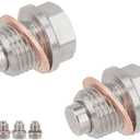 abczok 2PCS Stainless Steel Magnetic Hex Front Differential Oil Fill/Drain Plug fits Polaris Ace General Rzr Ranger Scrambler Sportsman Magnum ATV UTV Side By Side. Replace 2203739 2203738 DP018