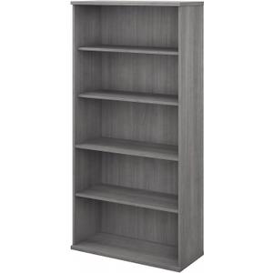 Bush Business Furniture Studio C 5 Shelf Bookcase, Platinum Gray