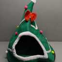 Christmas Tree Cat Bed for Indoor Cats House Tent with Detachable Pillow Xmas Cave Beds for Pets Cats and Dogs (Green Xmas Tree, 23.6 X 21.7 Inch)