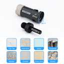 DKIBBITH 1 Inch Dry Diamond Core Drill Bits, 25mm Tile Vacuum Brazed Angle Grinder Hole Saw for Porcelain Ceramic Granite Brick Concrete with 5/8-11 Thread to 3/8 Hex Shank Adapter, Black