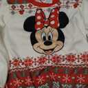 Disney family matching sweatshirt Stitch Mickey Spiderman print long sleeve winter Christmas mom dad kids loose fit red (4-5T)