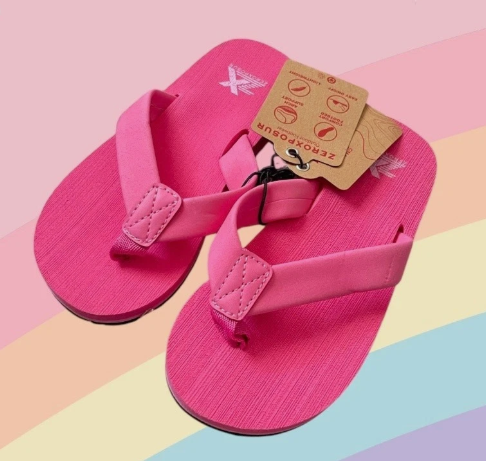 NWT ZeroXposur Kid’s Size 1/2 Pink Flip Flops for Girls