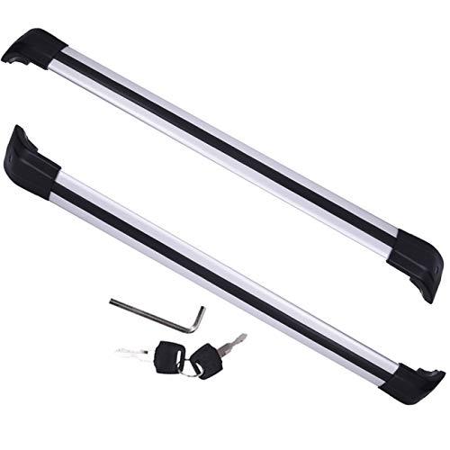 43" Aluminum Roof Rack Rail Cross Bar Cargo Luggage Carrier w/Lock for SUV