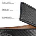 BOSTANTEN Ratchet Leather Belt For Men 2 Pack Dress and Casual with Adjustable Buckle, Trim to Fit
