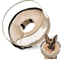Dog Cone, Inflatable Dog Cone After Surgery for Small Medium Large Breeds, Soft Surgery Collar with Enhanced Anti-Licking Guard Shield for Pets, Protective Donut Collar, Size S