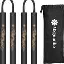 Nunchucks Cord Nunchakus Safe Foam Rubber Training Nunchucks with Cord 2PCS for Kids & Beginners Practice and Training (Black)