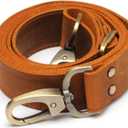 Full Grain Leather Replacement Strap for Handbags, Purses, Crossbody Bags, & Laptop Cases | Adjustable Shoulder Strap with Swivel Clasps | Camel, 1.2 in. Wide