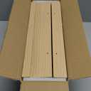 upsimples Floating Shelves for Wall, Wall Shelves for Decor Storage Set of 6, Wall Mounted Wood Shelf for Bedroom, Living Room, Bathroom, Kitchen, Picture Ledge Shelves, Natural (15.7in)