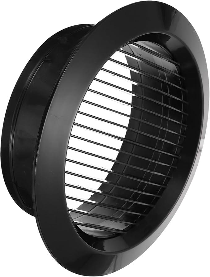 PATIKIL 8 Inch Round Air Vent Cover, Soffit Vents ABS Ceiling Vent Covers Air Vent Louver for Bathroom Kitchen Living Room Ventilation System, Black