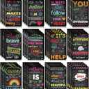 Outus 48 Pieces Mini Inspirational Notepads Motivational Small Pocket Journal Notebook Inspiring Note Pads Gift for School Office Travel Coworkers Supplies, 12 Styles (Positive Style)