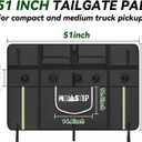 Tailgate Pad for Mountain Bike, Upgrade Truck Tailgate Bike Pad with Reflective Strips & Tool Pockets, Heavy Duty MTB Tailgate Pad Pickup Tailgate Cover for 5 Bikes