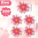 200 Pcs Flower Shaped Napkins, Disposable Floral Paper Napkins Pink 11.4 Inch 2 Ply Decorative Tableware for Wedding Bridal Baby Shower Spring Birthday Dinner Party