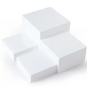 Set of 8 Acrylic Cube Display Box Risers Food Buffet Riser For Table, Retail Showcase, Catering, Cakes, Collectibles, Toys, Jewelry, Cosmetics, Crystal Decor Container, Stackable Nesting Stands - White
