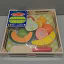 Melissa & Doug Wooden Cutting Fruit Toy Food Set & Pretend Play Kitchen Accessories, Preschool Learning Toys for Girls & Boys 3+ (11.8 x 10.85 x 1.95)