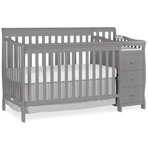 Dream On Me 5 in 1 Brody Convertible Crib with Changer (Steel Grey)