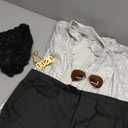 6 Pcs Mens 70s Disco Outfits Retro Halloween Couples Costume with Bell Bottom Pants, Medium