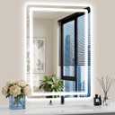24"x36" LED Bathroom Mirror with Lights, Backlit + Front Lit, Anti-Fog, Lighted Bathroom Mirror for Wall, HD Shatterproof Tempered Glass, Dimmable, Memory Function (Horizontal/Vertical)