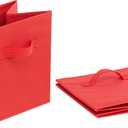 Amazon Basics Collapsible Fabric Storage Bins with Handles, Cube Organizer, Home Organization, 10.5"x10.5"x11", Red, 6-Pack
