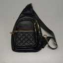 Sling Bag for Women Crossbody Leather Fanny Packs Chest Bag Fashion Sling Backpack Travel JASGOOD (Black)