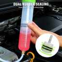 SWANLAKE 200cc Fluid Extractor, Extraction&Fill Pump, Fluid Syringe Pump Manual Suction Vacuum Fuel Car Transfer
