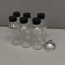 DIDITIME 6 Pack 2 oz Shot Bottles with Caps & Stainless Steel Funnels, Juicing Bottle Reusable Glass, Mini Travel Bottles, 60ml Small Jars with Lids for Potion, Ginger Shots, Oils, Juice