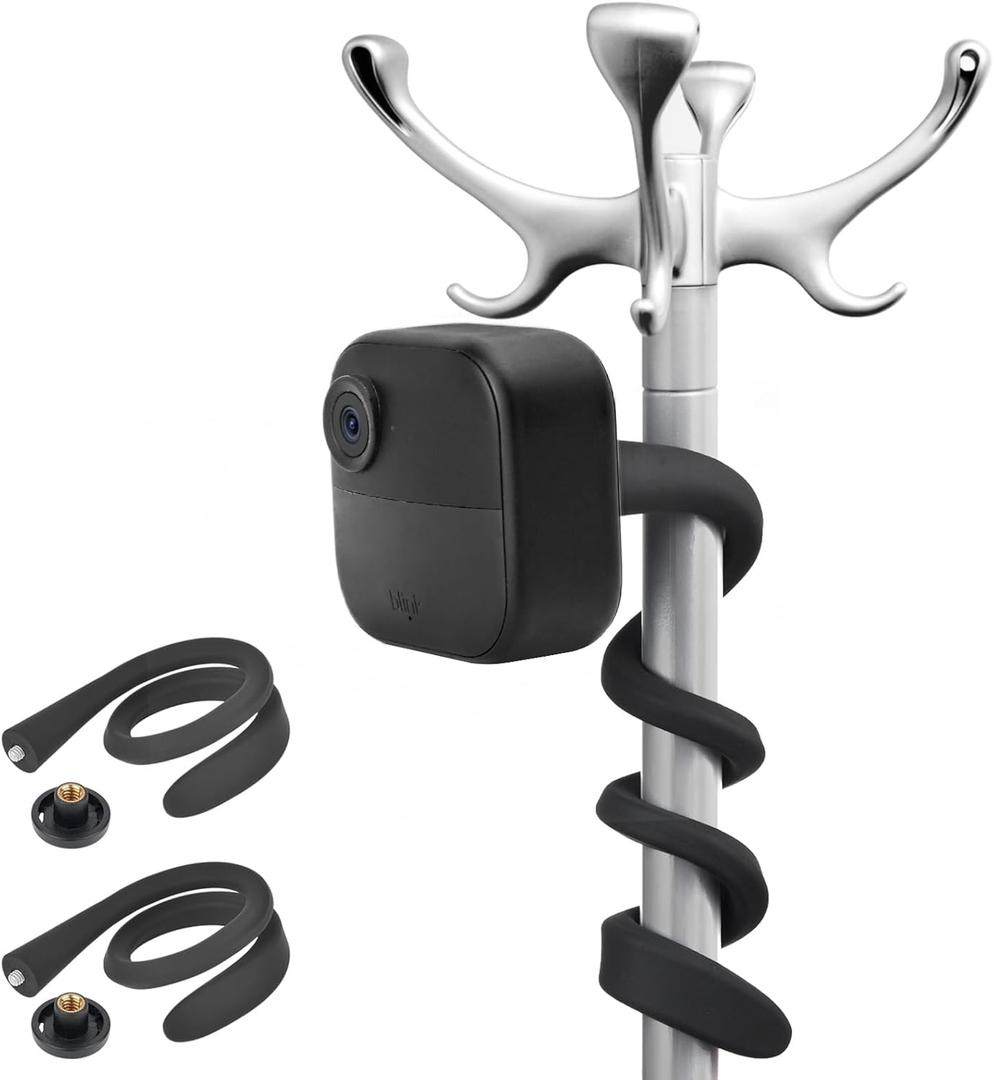 ALERTCAM 2Pack Flexible Twist Mount for Blink XT, Blink XT2, Blink Mini, Blink Outdoor 4 (4th Gen) / (3rd Gen) Home Security Camera System - Black