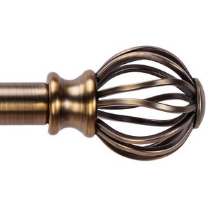 Brass Curtain Rods for Windows 30-88 Inch Adjustable Heavy Duty Metal,1 Inch Pipe Decorative Modern Rustic Blackout Drapery Rods with Twisted Cage Finials (Antique Bronze)