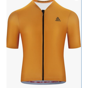 CEROTIPOLAR US Fitting Men’s Cycling Jersey Tops Bike Biking Shirts Pro Anti UV, Full Zipper, Reflective Pocket, L