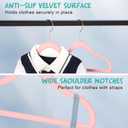50 Pack Velvet Baby Hangers Non-Slip Clothes Hangers with Swivel Hooks, Space Saving Infant Toddler Closet Organizers, Ultra Thin Durable Child Hangers for Nursery, Kids, Children Wardrobe (11.8inch)