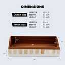 Handicrafts Home Decorative Storage Box 10x4.5 Remote Control Holder, Jewelry Organizer, Modern Decorative Box with Lid, Boho Chic Home Dcor Accent, Vintage Memory Box for Living Room Shelf Dcor