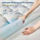 BEDLORE Waterproof Queen Mattress Pad, Quilted Fitted Mattress Topper with Deep Pocket 6"-18", Breathable & Noiseless Mattress Protector Bed Cover Padded, Machine Washable