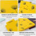 12 Decorative File Folders Letter Size, Cute Floral Document Folders for Office, School & Home, Durable Copper Material with Adhesive Tabs