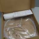 White Lamp shade, Drum Lamp Shade for Table Lamps Floor Lamp, 13" Top X 13" Bottom X 10" High White Large Line Fabric Lamp Shade, Easy Assembly Replacement Lampshade