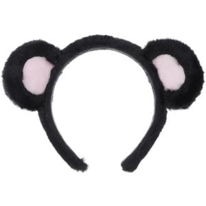 Bear Ears Cute Headband Fluffy Grizzly Hairband, Animal Ear Head Wear for Valentines Halloween Christmas Party